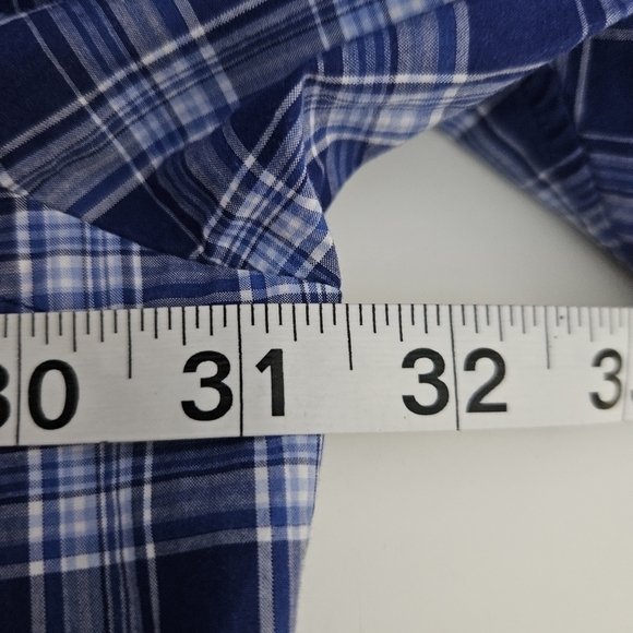 Ralph Lauren Mens Button Down Navy Plaid Shirt Sz 3XLT - Picture 8 of 11